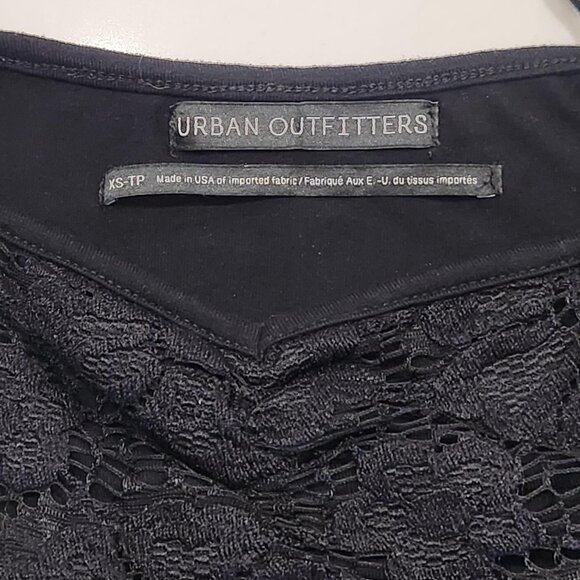 Rare Urban Outfitters Sz XS Black Lace Mini Dress Floral Grunge Goth Club LBD - Picture 8 of 10